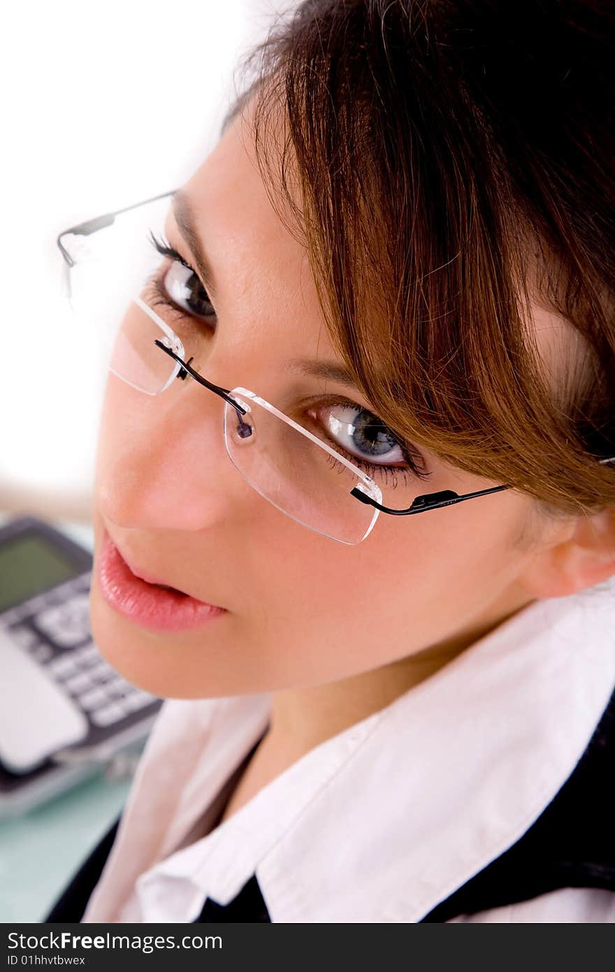 Closeup of young businesswoman