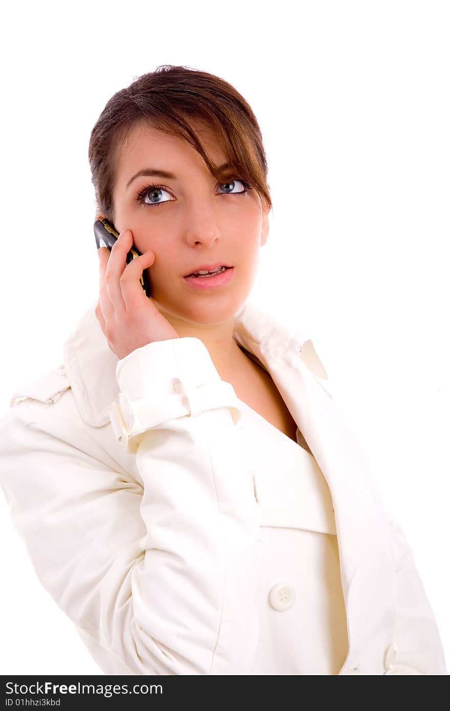 Fashionable Woman Talking On Cellphone