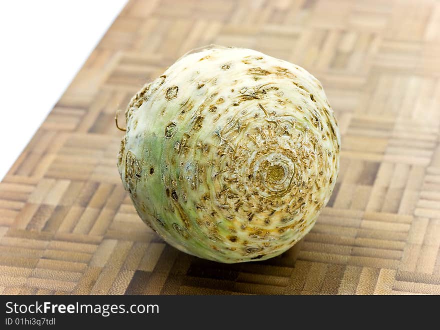 Raw celery - isolated on the white background.