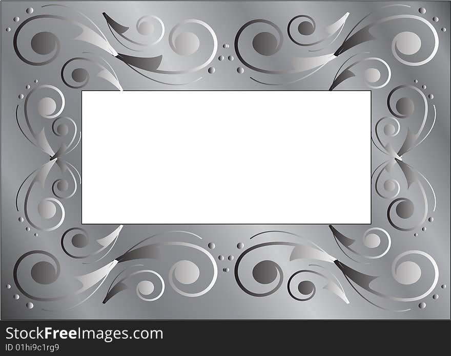 Grey decor frame abstract background. Grey decor frame abstract background