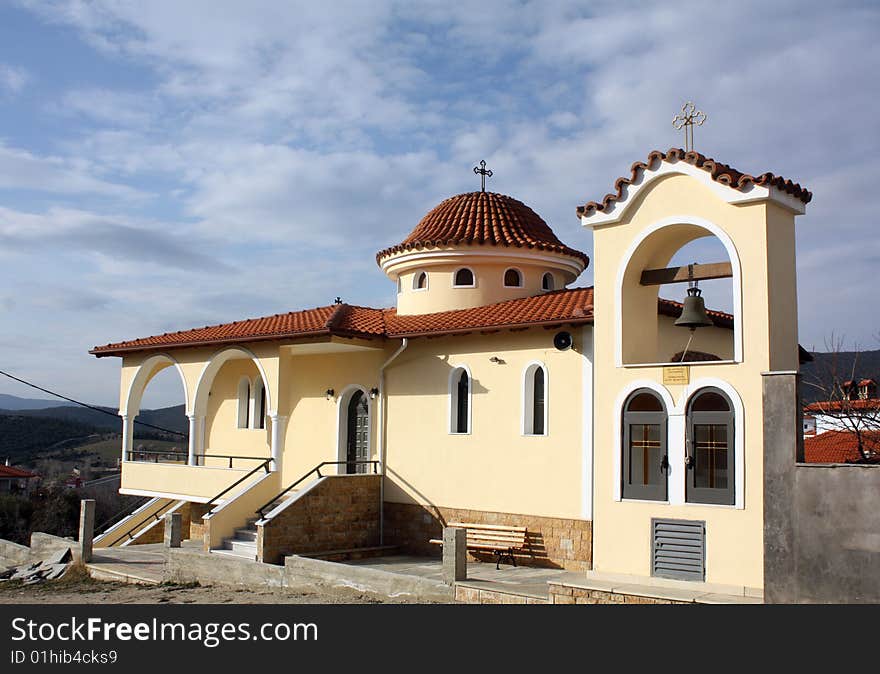 View on a Greek church -Poligyros. View on a Greek church -Poligyros