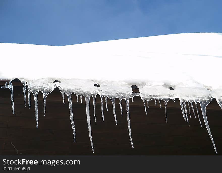 Icicles On Roof