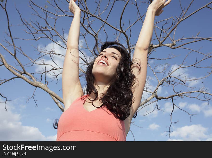 Woman enjoying nature