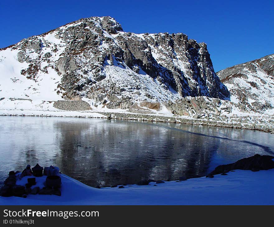 Snow Mountains in winter,Shaanxi,China