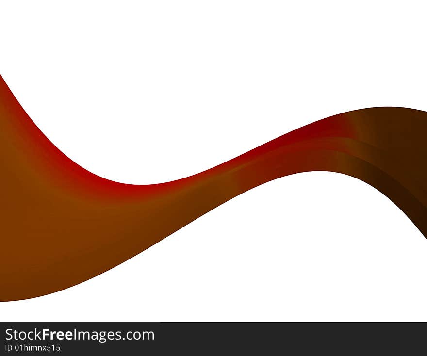 Orange wave on white background. abstract illustration