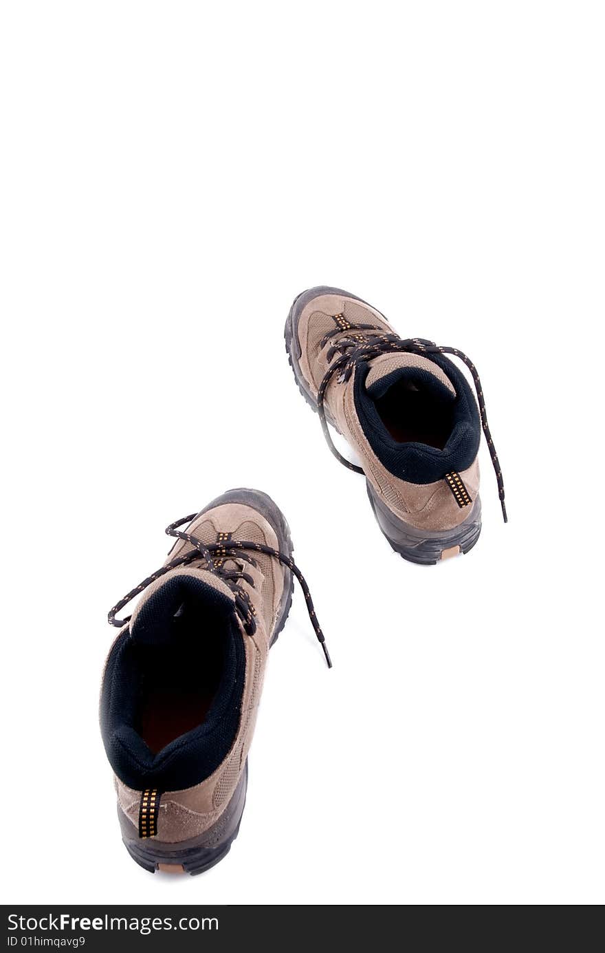 Men hiking shoe isolated on white background