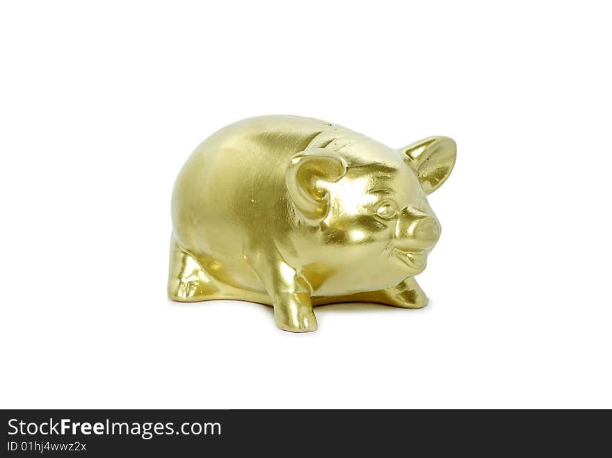 Golden piggy bank