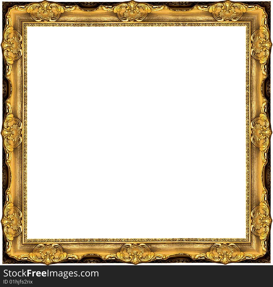 A picture frame on a white