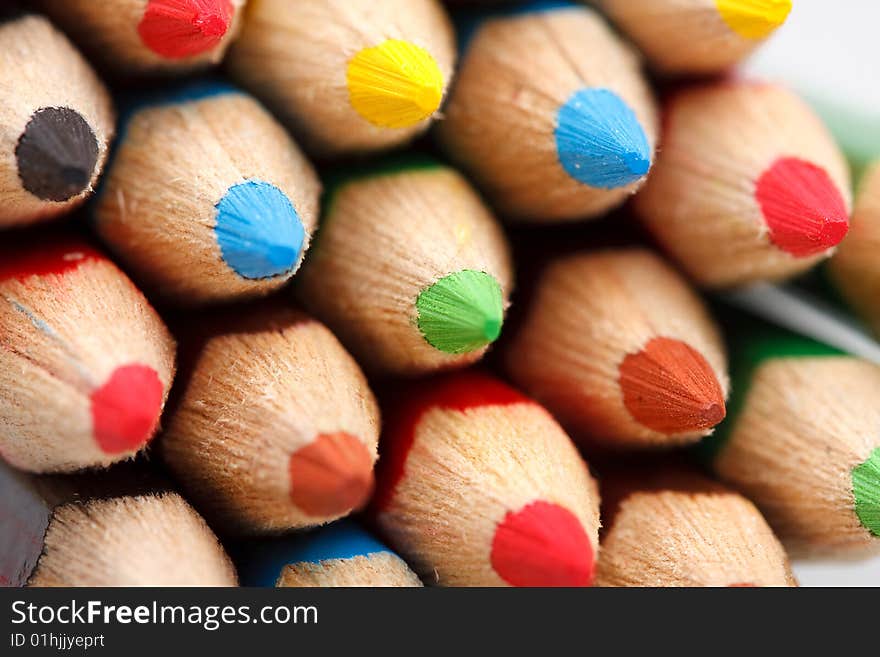 Photo of colored pencils,macro