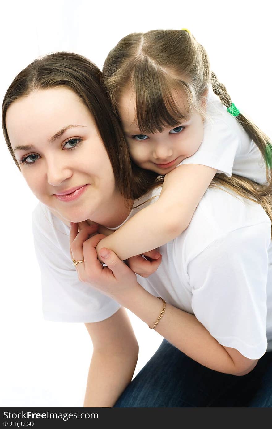 Mother And Daughter Having Fun