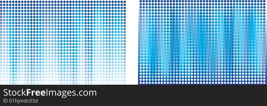 Blue dot background with gradient mesh fade. Blue dot background with gradient mesh fade