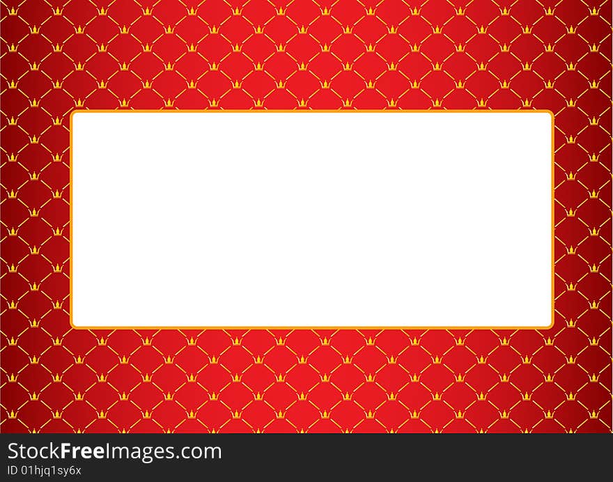 Vintage baner with white space and red background