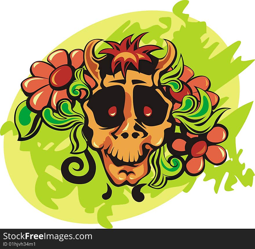 Flower skull