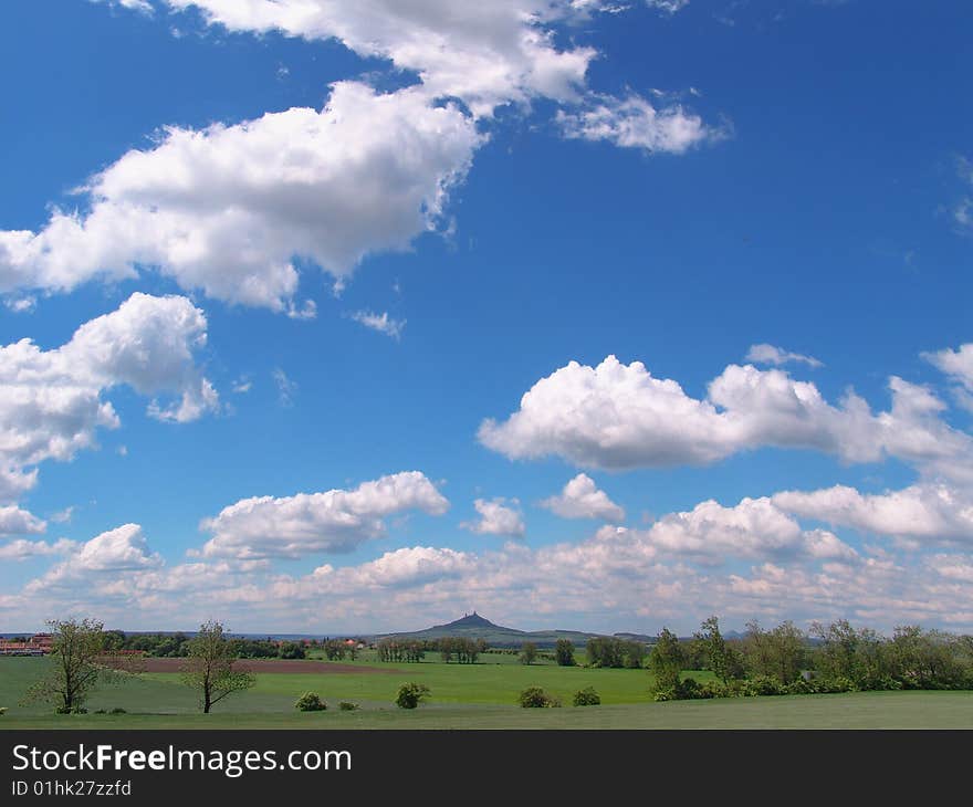 The Northczech Landscape With Blue Sky