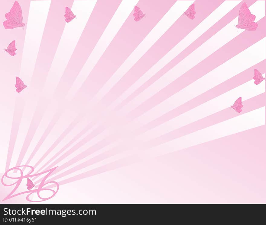 Pink Butterfly Background