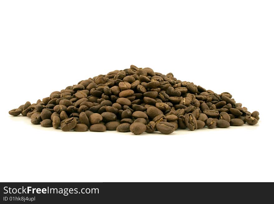 Coffee Bean Pile on white background