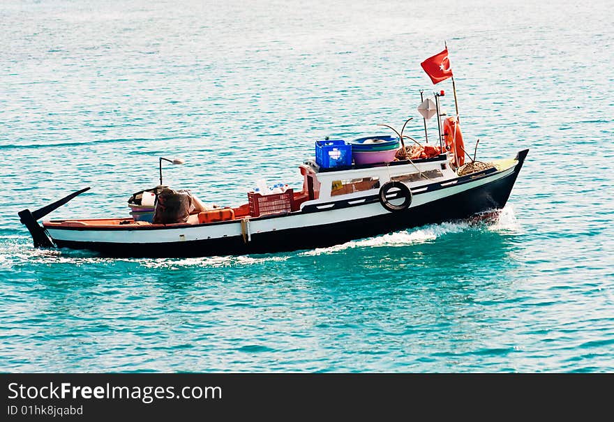 Fishing boat in the sea