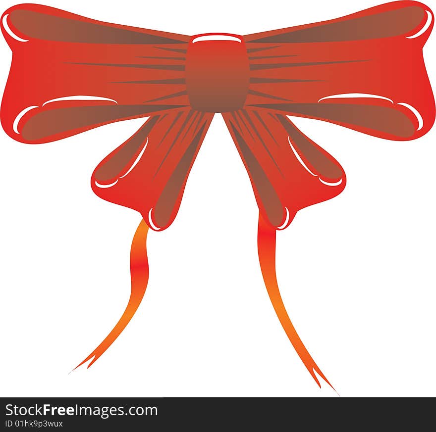 Stylized red bow