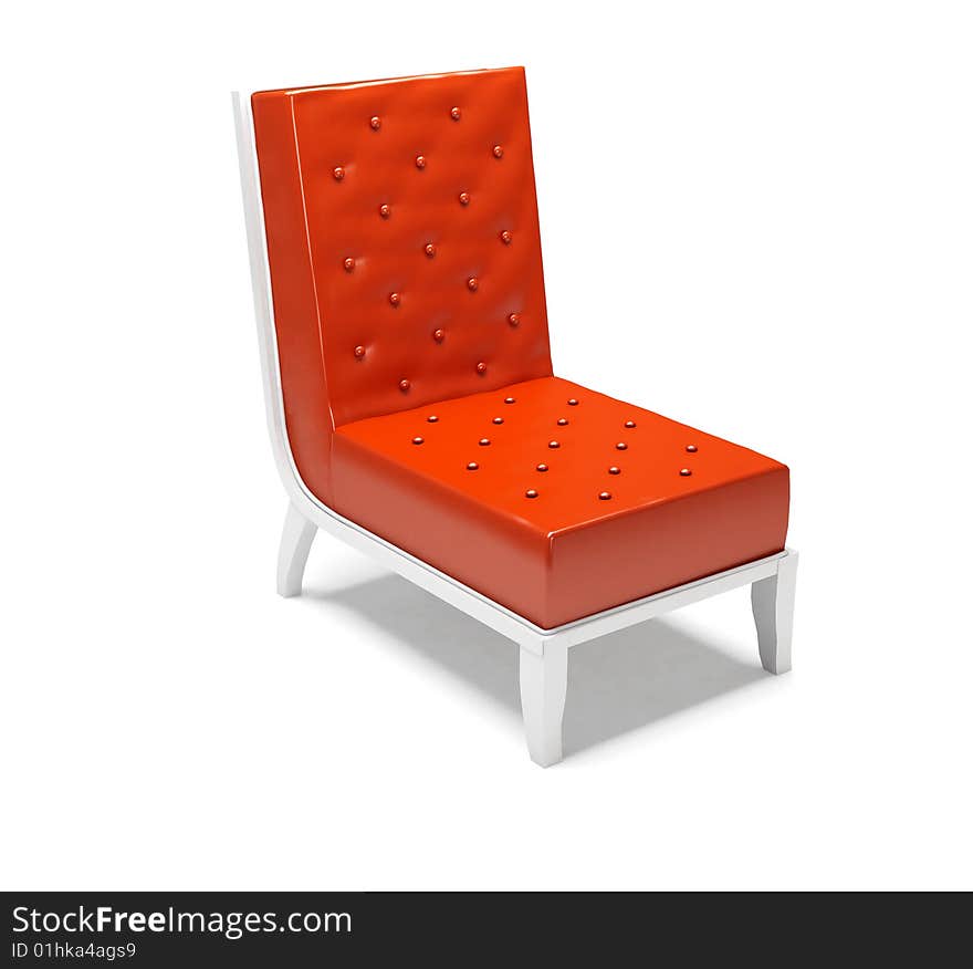 Modern armchair isolated on white background