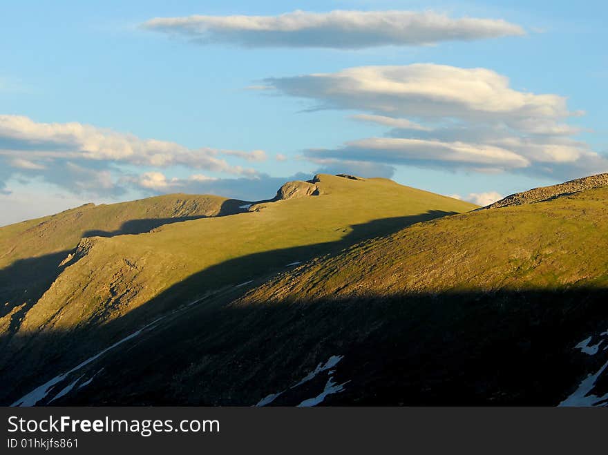 A view to the southeast of the tundra in Rocky Mountain National Park, Colorado. A view to the southeast of the tundra in Rocky Mountain National Park, Colorado