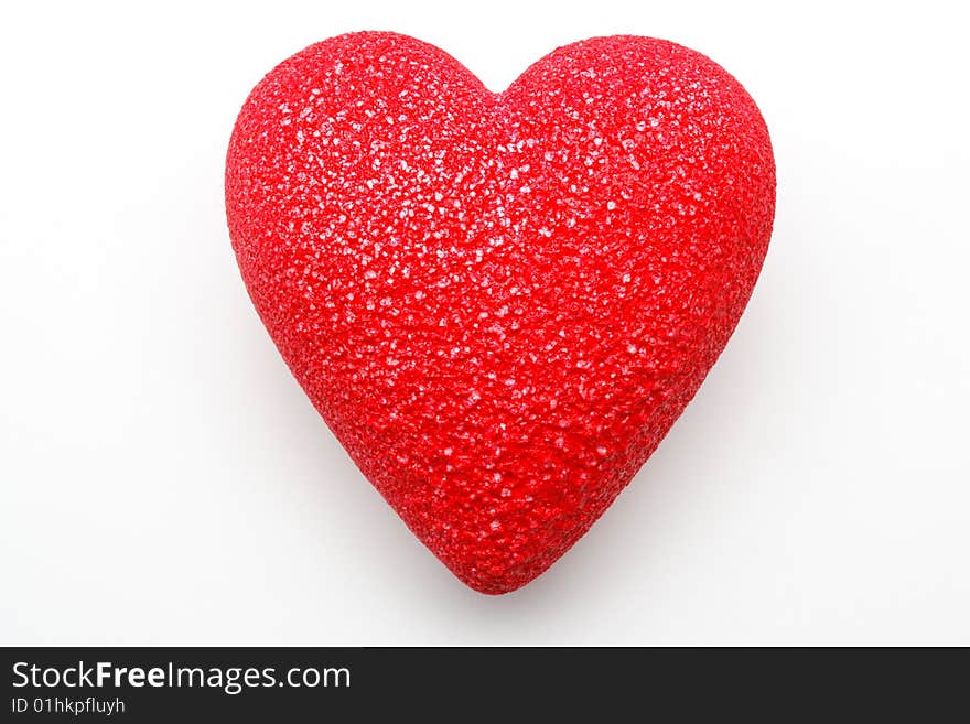 Red Heart on white background