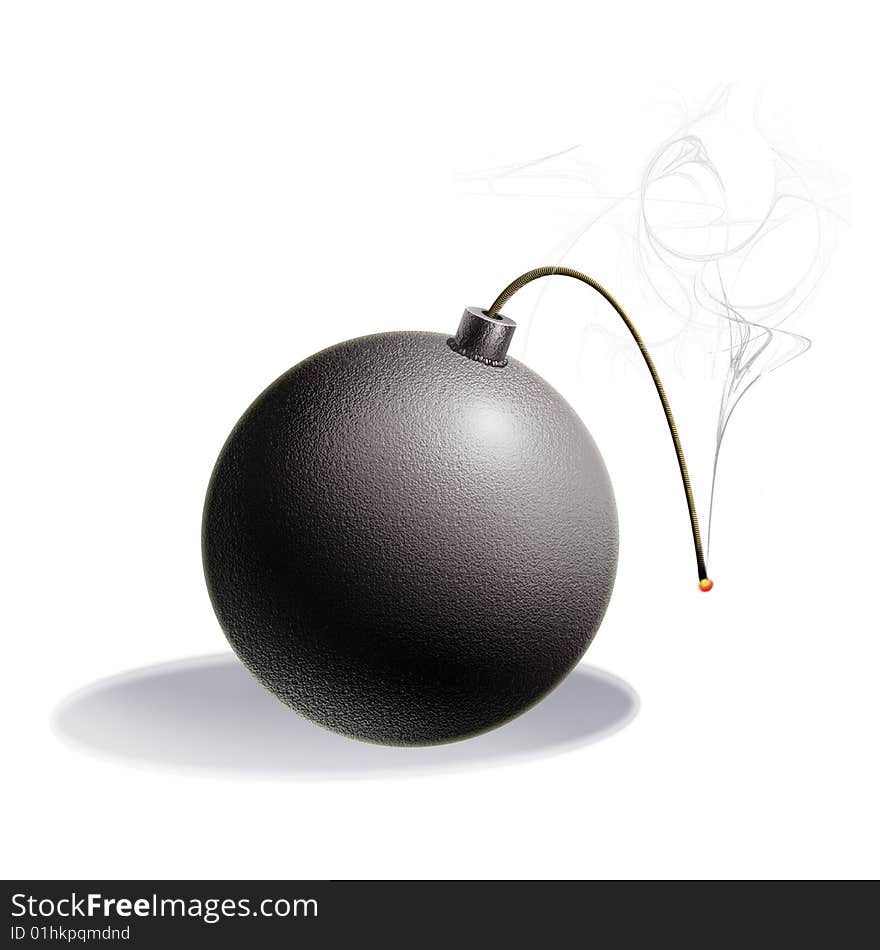 A simple image of bomb!!!as bringing in of attention!!!!is a danger!!!