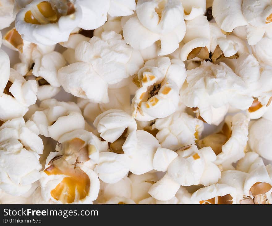 Macro background from popcorn snack