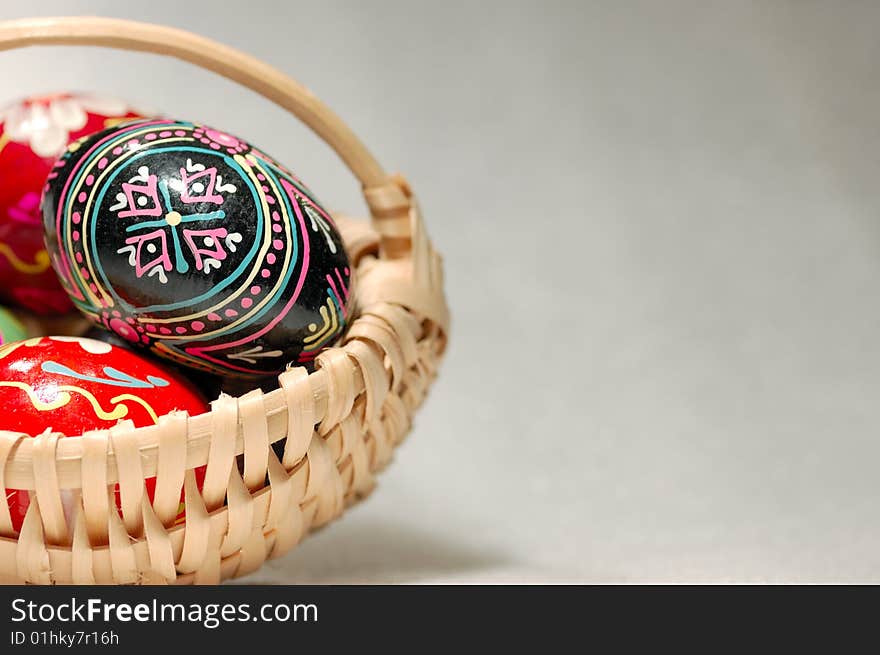 Hand painted wooden Easter eggs