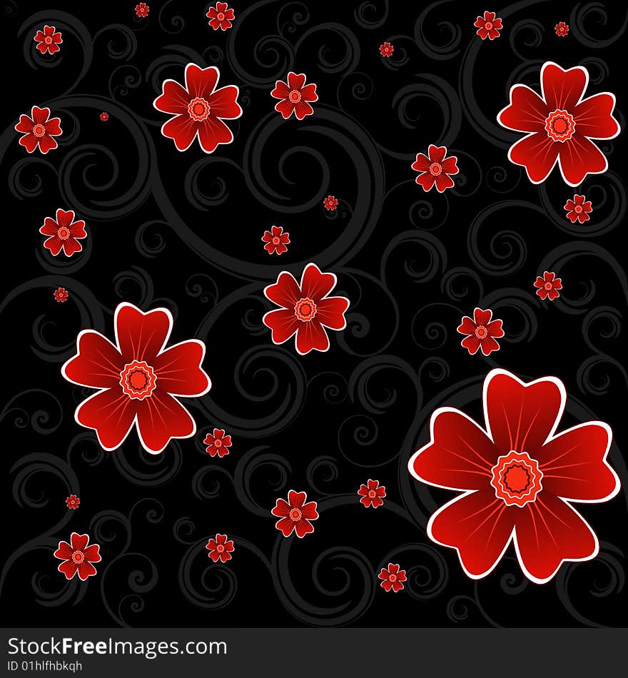 The stylized vector background illustration. The stylized vector background illustration