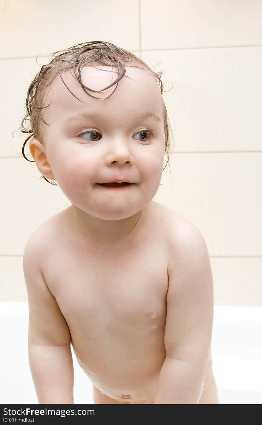 Baby in bath