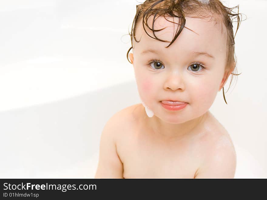 Baby in bath