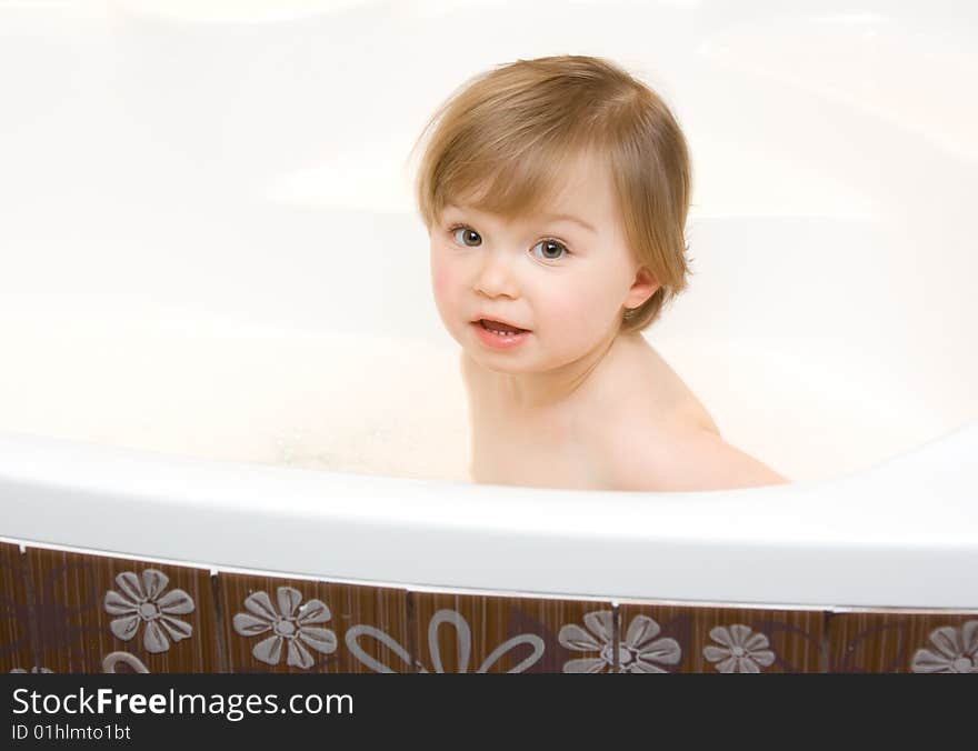 Baby in bath