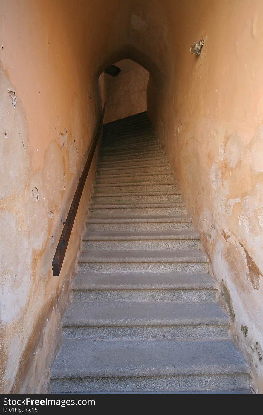 Stairs in the castle Zvikov,  Czech Republic, central Europe. Stairs in the castle Zvikov,  Czech Republic, central Europe