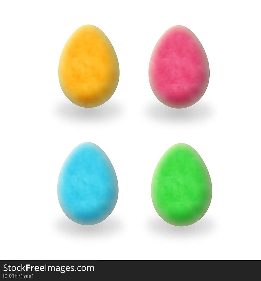 Perfect easter collection. Four colourful easter eggs. Version 2. Perfect easter collection. Four colourful easter eggs. Version 2