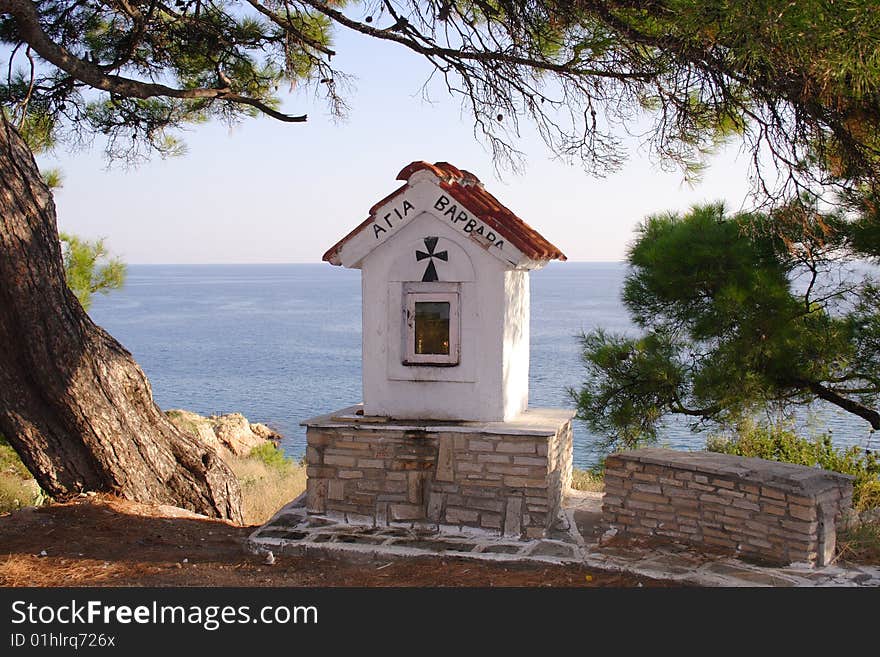 Typical Greek chapel, island Thassos. Typical Greek chapel, island Thassos