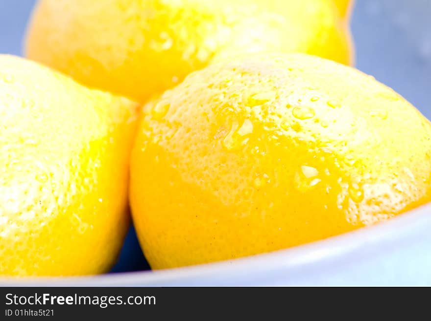 Detail of fresh lemons