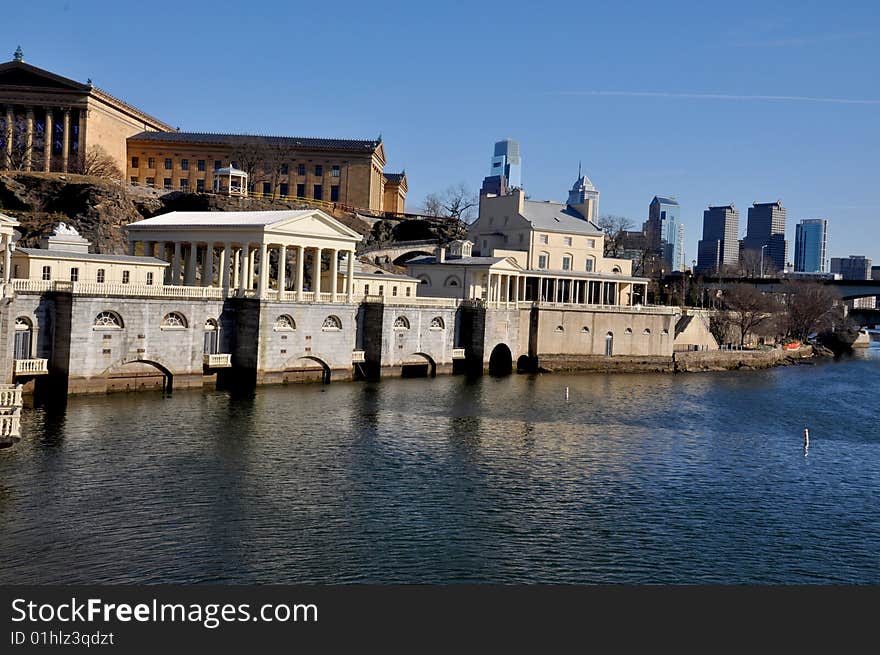 Historical watershed in Fairmount park. Historical watershed in Fairmount park