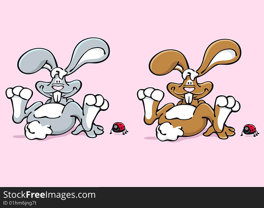 Illustrated Easter Bunny