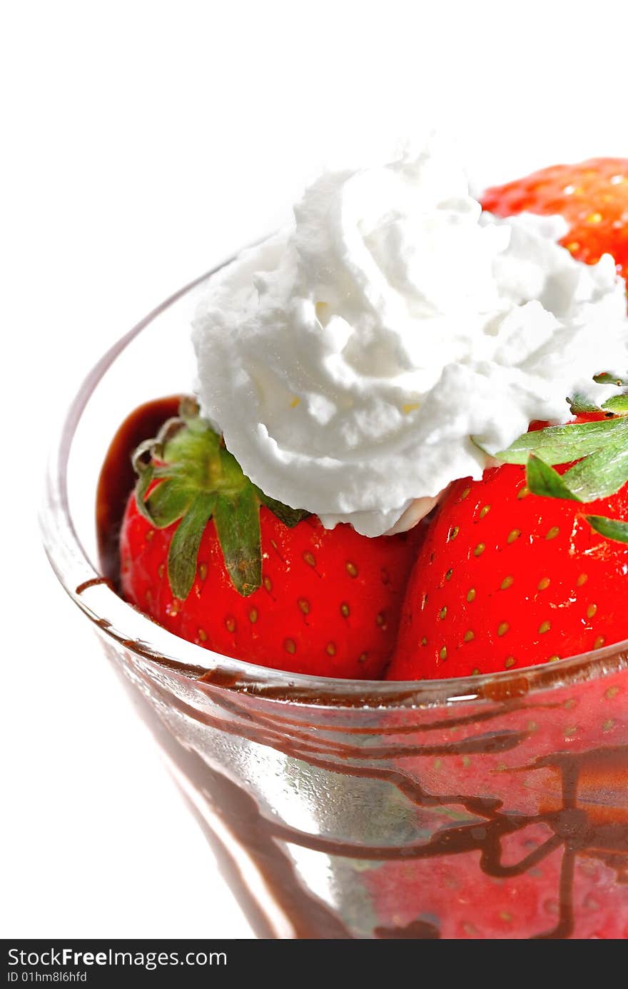 Close up Fresh Strawberries dessert. Close up Fresh Strawberries dessert