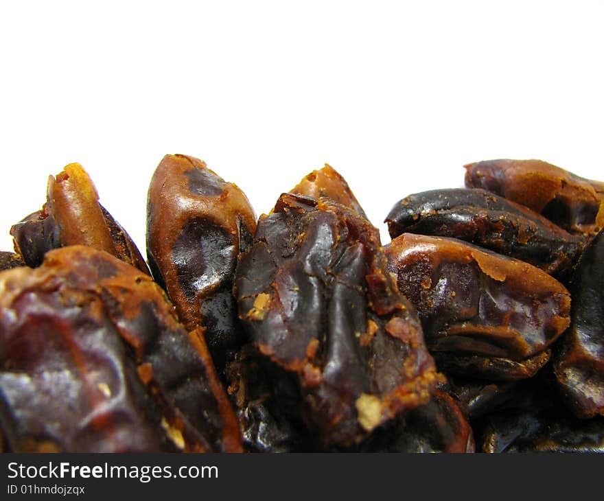 Dried Dates isolated on white