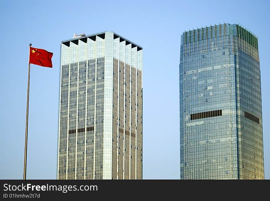 Skyscrapers in China, modern architecture in Shenzhen - business city in Guangdong province.