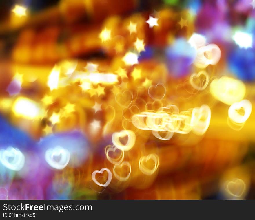 Abstract background of holiday lights