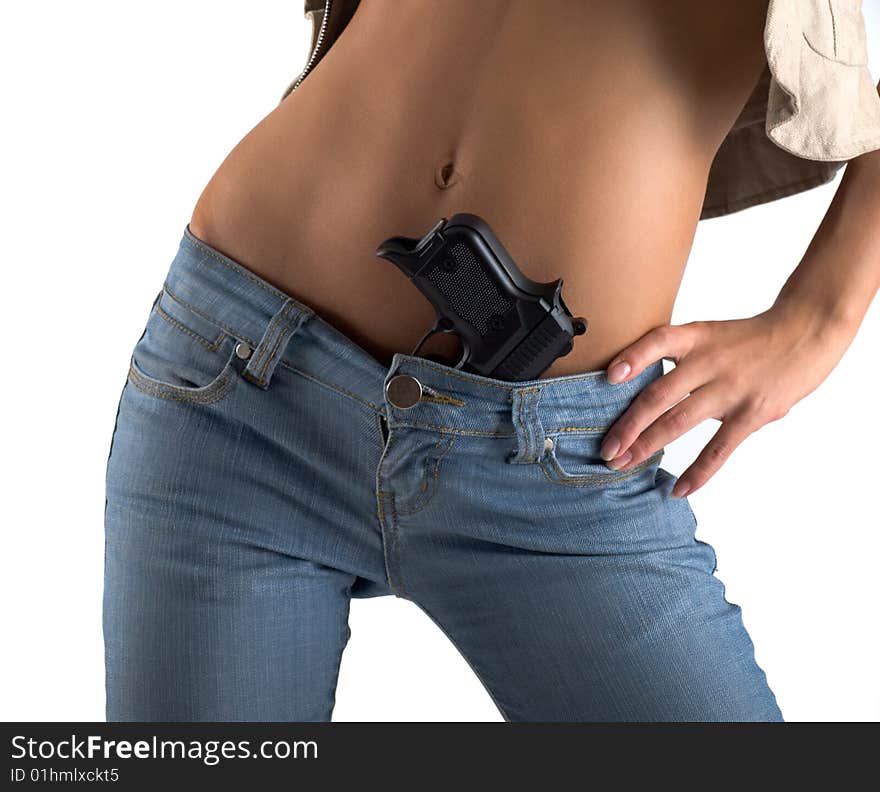 Waist and gun