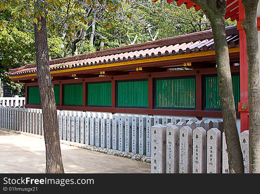 Detail of temple roof, Kobe, Japan. Detail of temple roof, Kobe, Japan