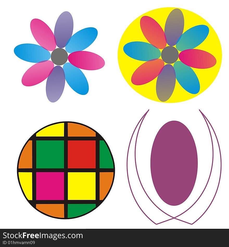 Graphical figure of colorful flower. Graphical figure of colorful flower