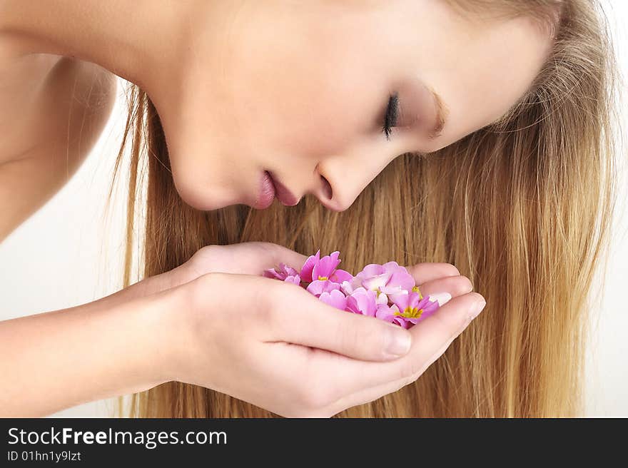 Woman having massage in spa