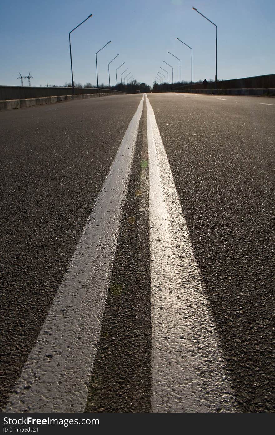 Perfect empty highway ready for design