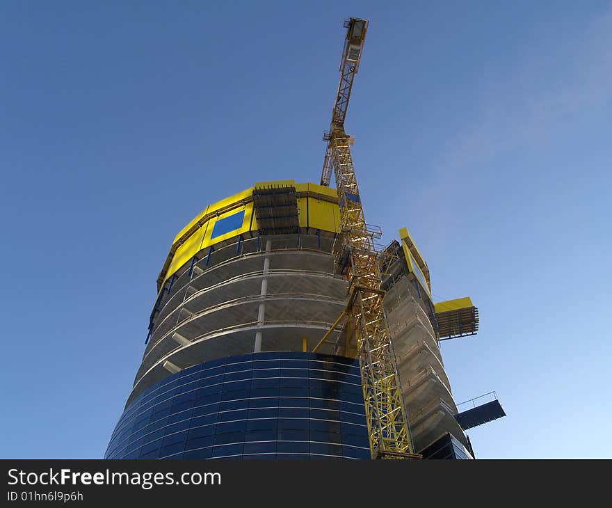 Building site in the city center. Building site in the city center