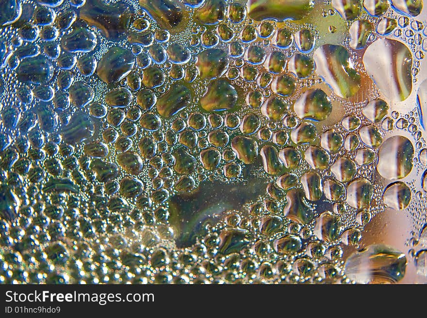 Abstract macro texture with water drops