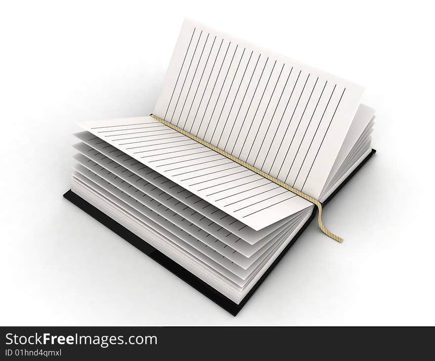 Three dimensional isolated blank diary